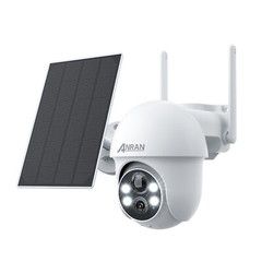 ANRAN Outdoor Wireless Security Camera Wifi 360° PTZ Solar Battery Powered IP66