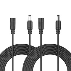 16ft DC Power Extension Cable 5.5mm x 2.1mm Male Female Cord 18AWG 12V 24V 10A