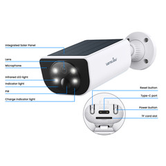 Wansview Solar Battery Powered Wireless Security Camera System Outdoor Home Wifi