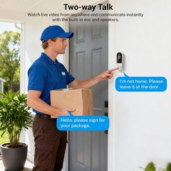 Water-Resistant 1080P Wireless Video Doorbell with Cloud Storage & Talk Function