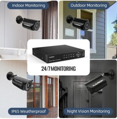 Floureon Security Camera NTSC System 4/8 AHD Cameras, 720P/1080P, 4CH/8CH DVR