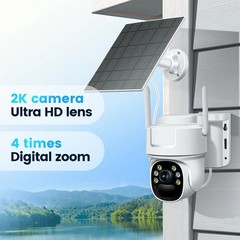 4G LTE Cellular Security Camera No WiFi Solar Outdoor Night Vision With SIM Card