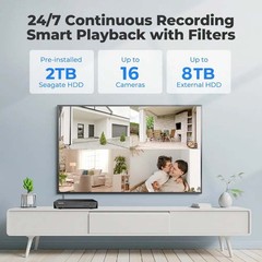 Reolink 1212A 12MP PoE Security Camera System 12CH NVR 2TB HDD Smart Detection