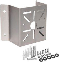 Universal Corner Mount for Security Camera, Stainless Steel Silver