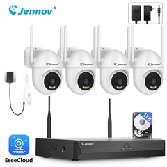 JENNOV Wireless Home Security Camera System 10CH NVR PTZ WiFi Cameras
