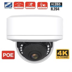 8MP UltraHD 4K (3840 x 2160) 1.8mm Wide Angle IP PoE IP Dome PoE Security Camera