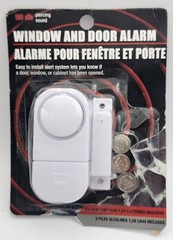 Window and Door ALARM – 90db Piercing SOUND – Intruder Alert – w/batteries