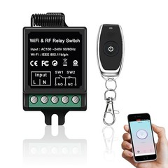 Smart Dry Contact Switch WiFi Relay RF Remote Tuya NO/NC 8A/250VAC & 8A/30VDC