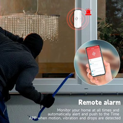 Smart Vibration Sensor ZigBee Sensor Monitor App Control Security Protection