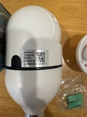WiFi Panorama E27 Bulb Security Camera 5G Indoor 2304×1296 Alexa White