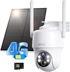 4G LTE Cellular Wireless Outdoor PTZ Security Camera Wifi Solar Battery Powered