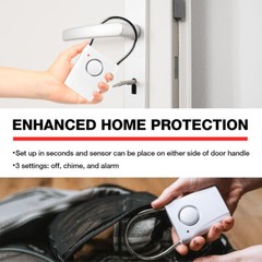 120dB Touch Sensor Handle Alarm Anti-Theft Security Door Knob Window Burglar USA