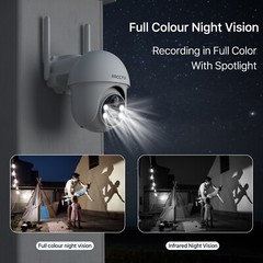 ARCCTV Solar 3MP Security Camera 2.4/5Ghz Wifi 360° PTZ Wireless 2Pack
