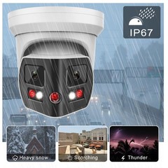 Vikylin 16CH 16POE NVR+ 8MP POE IP Camera Dual Lens 180° View Full Color+IR Lot