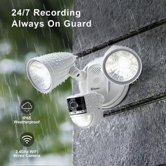 Swann 4K Floodlight Security Camera Wired Floodlight Camera, Smart security cam