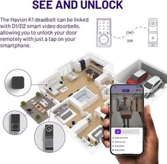 Wireless Video Doorbell + Smart Lock Set 3K Dual Cam, OLED, 32GB, App – NIB