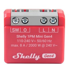 Shelly 1PM Mini Gen4. Wi-Fi, Zigbee, Matter Smart Relay with Power Metering (OB)