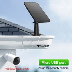 US Solar Panel For USB Outdoor Power Camera Security Cam Battery Charger 3W 5V