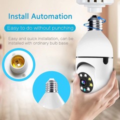 1080P Light Bulb Camera 2.4GHz & 5G WiFi E27 Smart Bulb 360 Security IP Camera