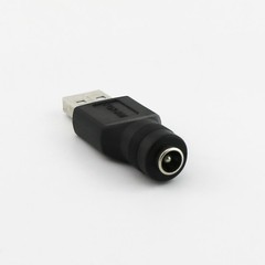 USB A Male To 5.5mm x 2.1mm Female DC Power Converter Charger Adapter Connector