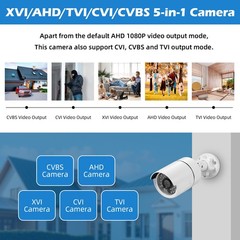 2PCS IP66 Outdoor Camera 5MP Ultra Clear Infrared Night Vision Video Recording