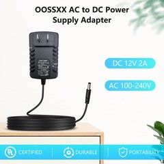(2026 Updated) 12V 2A Power Supply Adapter with DC 1-to-4 Splitter, 24W AC to…