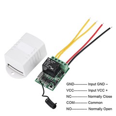 DC 4V 5V 6V 7.4V 9V 12V Wireless Relay Remote Control One Key Switch Receiver