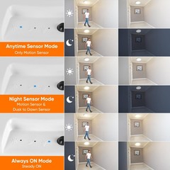 Rechargeable Motion Sensor Ceiling Light with Remote, 1 Pack-6000mAh, 3 CCT