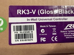 RTi RK3-V RKV3 In Wall Universal Touchscreen Controller Gloss Black (PRICE FOR 1