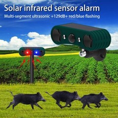 Outdoor Solar Wireless Motion Sensor Alarm 13 Sound Detector 130db Loud Noise