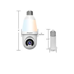 Energizer 1000 Lumens 2K Outdoor Smart Bulb Camera w/ Motion, White