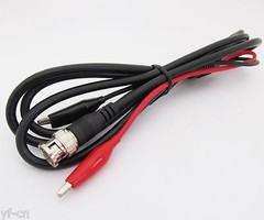 2pcs 1M/3.3FT BNC Male to Dual Alligator Clip 50ohm RG58 Test Coaxial Lead Cable