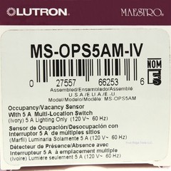 Lutron MS-OPS5AM-IV Ivory Digital Multi-Location Switch Occupancy Sensor 5A 120V