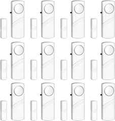 Kid-Safe 95dB Door & Window Wireless Alarm – 12 Pack Easy Adhesive Install