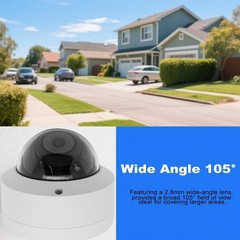 6MP PoE IP Vandal Dome Camera IR Mode Outdoor/Indoor Metal Housing 2.8mm