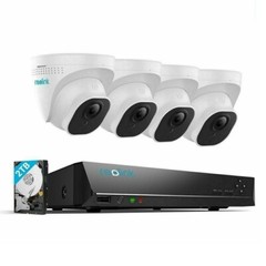 Reolink 4K 8MP 8 Channel 2TB NVR Outdoor PoE Security Camera System RLK8-800D4