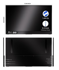 Ingnok Portable Monitor Ultra Slim 15.6 Inch Fhd Ips Laptop Screen Extender