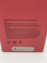 Google Nest Cam 2K Indoor Wired 3rd Gen Security Camera Berry GA09974-US NEW