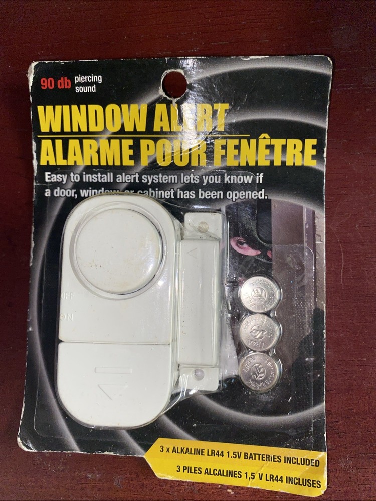 Window Alert Alarm 90db Piercing Sound Door/Window/Cabinet Battery Operated