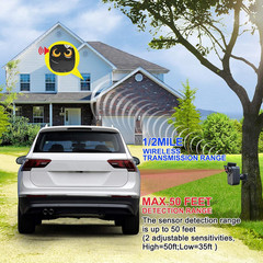 Driveway Alarm- 1/2 Mile Long Range Wireless Driveway Alarm Outdoor Weather Resi