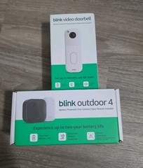 Blink Outdoor 4 Wireless Camera Security System Camera And White Doorbell 2k+