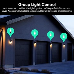 Wyze Bulb Cam 2K Smart Security Camera LED Light Bulb WiFi Color Night Vision