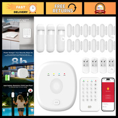 Wireless Home Security Alarm System – Expandable, Keypad, Sensors & App Alerts