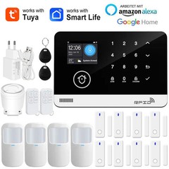 Tuya Smart WiFi GSM Home Security Alarm System Touch Keyboard RFID APP Control