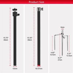 3-in-1 Adjustable Aluminum Camera Mount, 360° Universal Screw for Hunting & Fish