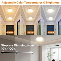 Rechargeable Motion Sensor Ceiling Light with Remote, 1 Pack-6000mAh, 3 CCT