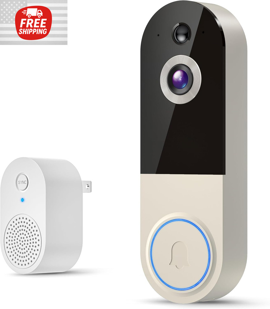 Wireless WiFi Video Doorbell Smart Phone Door Ring Intercom Security Camera Bell