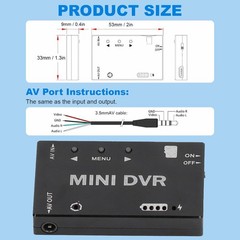 Mini DVR 5.8G-FPV Video Recorder Module CVBS Signal Input Support 32GB TF Card