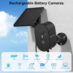 ARCCTV 4MP WiFi Solar Security Camera System Outdoor Wireless,Color Night Vision