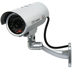 2 PCS IR Bullet Fake Dummy Surveillance Security Camera with Record Light-Silver